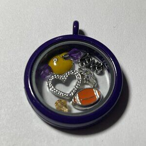Baltimore Ravens NFL Memory Charm Locket w/ 22 IN chain NEW